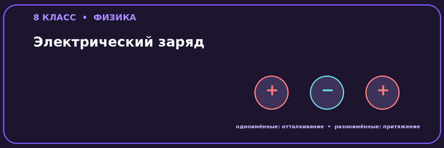 Электрический заряд и носители заряда