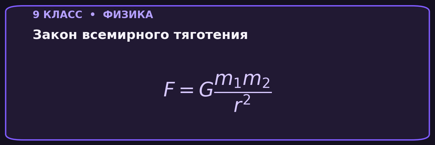 Закон всемирного тяготения